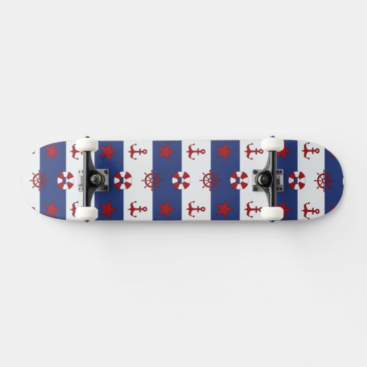 Skateboard Motif nautique de bannière étoilée (Horz)