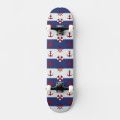 Skateboard Motif nautique de bannière étoilée (Recto)