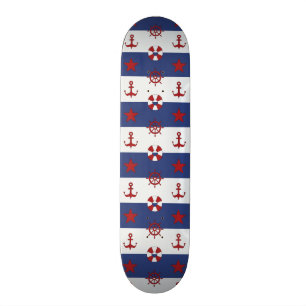 Skateboard Motif nautique de bannière étoilée