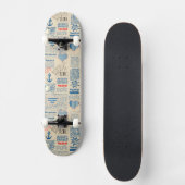 Skateboard Motif nautique de journal (Recto)