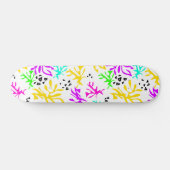 Skateboard motif néon multicolore Abstrait (Horz)