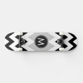 Skateboard Motif noir blanc Chevron (Horz)