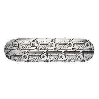 Skateboard Motif noir et blanc d'art déco