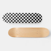 Skateboard Motif noir et blanc de damier de contrôleurs (Horz)