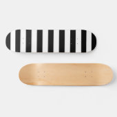 Skateboard Motif noir et blanc de rayures (Horz)
