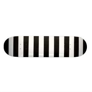 Skateboard Motif noir et blanc de rayures