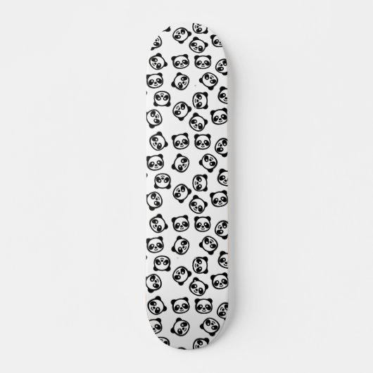 Skateboard Motif noir et blanc mignon de bande dessinée de (Devant)