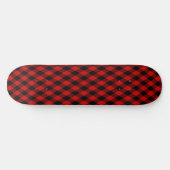 Skateboard Motif noir et diamant rouge classique (Horz)