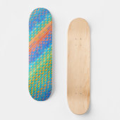Skateboard Motif numérique tissé Abstrait coloré (Recto)