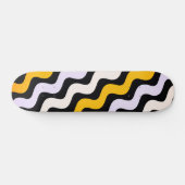 Skateboard Motif ondulé jaune noir (Horz)