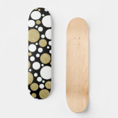 Skateboard Motif Or Points Polka (Recto)