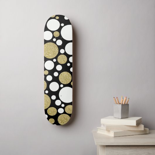 Skateboard Motif Or Points Polka (Art mural)