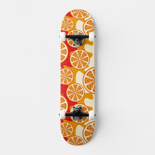Skateboard Motif orange (Recto)