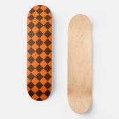 Skateboard Motif Orange Brown Diamond Checker (Recto)