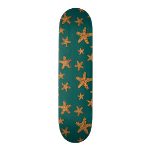 Skateboard Motif orange d'étoiles de mer