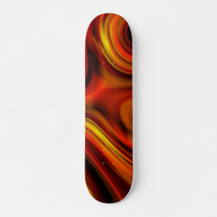 Skateboard Motif Orange et Jaune Fougueux
