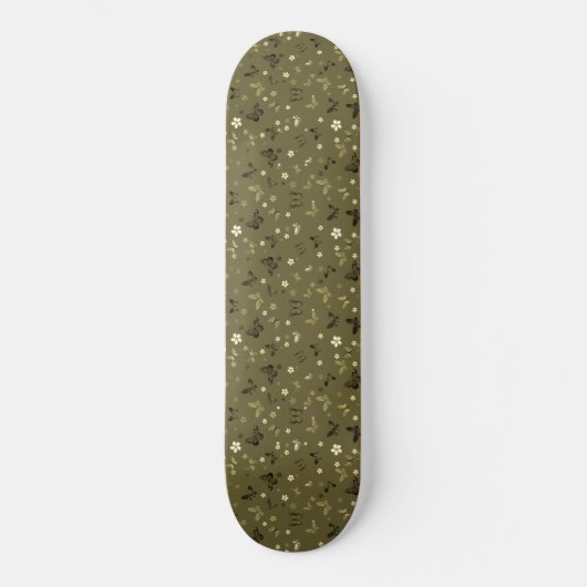 Skateboard Motif papillon 4 (Recto)