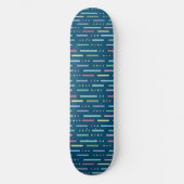 Skateboard Motif pastel rayures et points (Recto)
