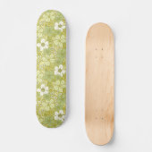 Skateboard Motif Pastel vert et jaune (Recto)