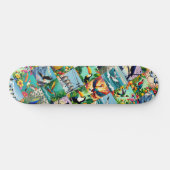 Skateboard Motif patchwork d'oiseaux (Horz)