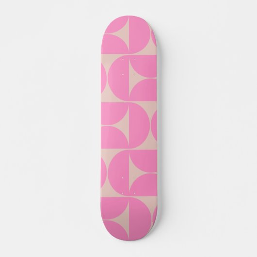 Skateboard Motif Peach Moderne Du Milieu Du Siècle Et Pink Pr (Devant)