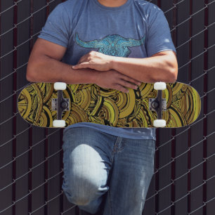 Skateboard Motif Peint À La Main Et Numériquement Art 15