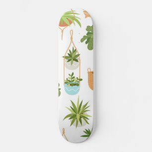 Skateboard motif plante