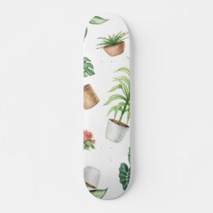 Skateboard motif plante