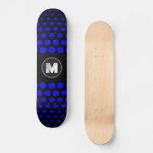 Skateboard Motif Points Bleus Monogramme (Recto)