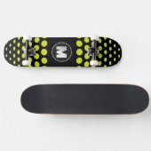 Skateboard Motif Pois vert Acide Monogram (Horz)