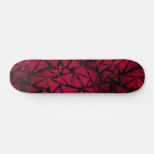 Skateboard Motif polygonal moderne géométrique rouge (Horz)