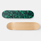 Skateboard motif polygonal vert émeraude Abstrait (Horz)