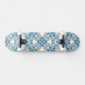 Skateboard Motif portugais de tuile (Horz)