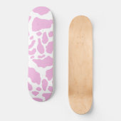 Skateboard Motif Poster de animal des points de vache rose (Recto)