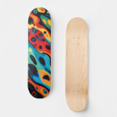 Skateboard Motif psychédélique coloré (Recto)