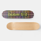 Skateboard Motif Rainbow Houndstooth (Horz)