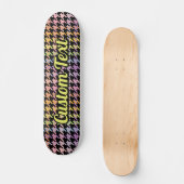 Skateboard Motif Rainbow Houndstooth (Recto)