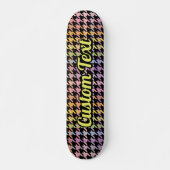 Skateboard Motif Rainbow Houndstooth (Devant)