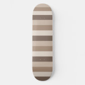Skateboard Motif rayé Tons Terre Neutres Design (Recto)