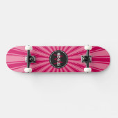 Skateboard Motif Rayons de Soleil Funky Rose Monogram (Horz)