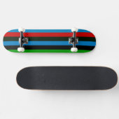 Skateboard Motif rayure couleur rétro 6 (Horz)