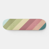 Skateboard Motif rayure rétro coloré (Horz)