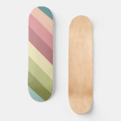 Skateboard Motif rayure rétro coloré (Recto)
