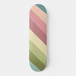 Skateboard Motif rayure rétro coloré