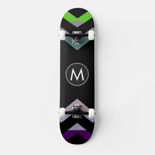Skateboard Motif rayures chevron chic tendance #7 (Recto)