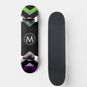Skateboard Motif rayures chevron chic tendance #7 (Devant)