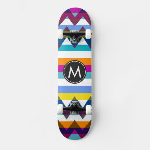 Skateboard Motif rayures Chevron tendance #12