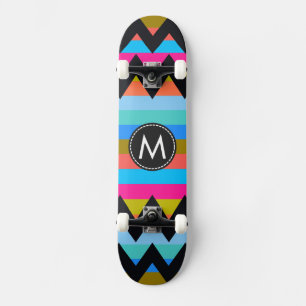 Skateboard Motif rayures Chevron tendance #4