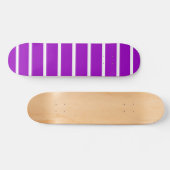 Skateboard Motif rayures violettes et blanches (Horz)