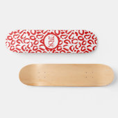 Skateboard Motif Red Leopard (Horz)